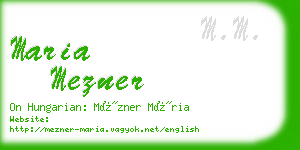 maria mezner business card